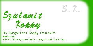 szulamit koppy business card